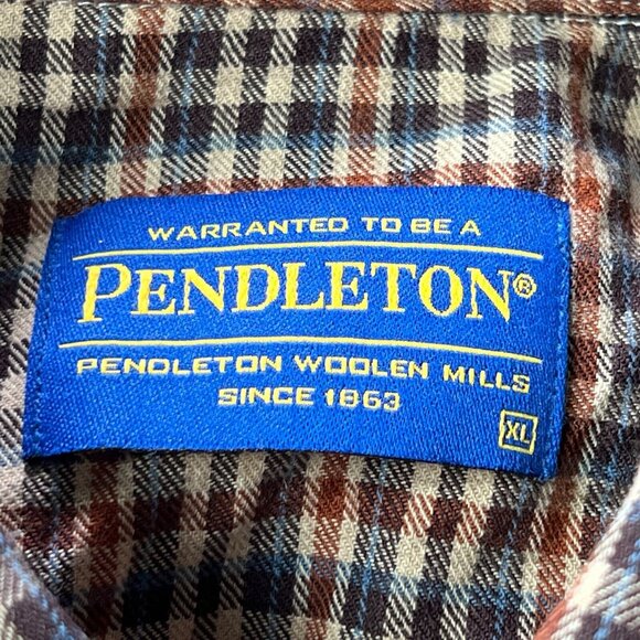 Pendleton Long Sleeve Pearl Snap Shirt Mens XL Austin Shirt Pima/ Merino Wool - Picture 3 of 8
